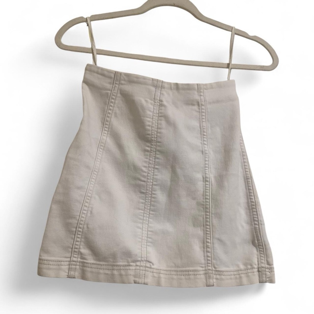 Free People Cream Mini Skirt